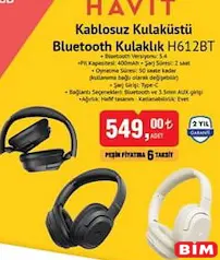 HAVİT KABLOSUZ KULAKÜSTÜ BLUETOOTH KULAKLIK H612BT HAVİT KABLOSUZ KULAKÜSTÜ BLUETOOTH KULAKLIK H612BT